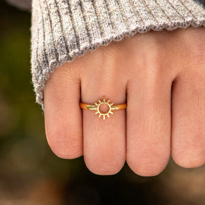 gold sunburst ring