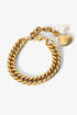 gold curb chain bracelet