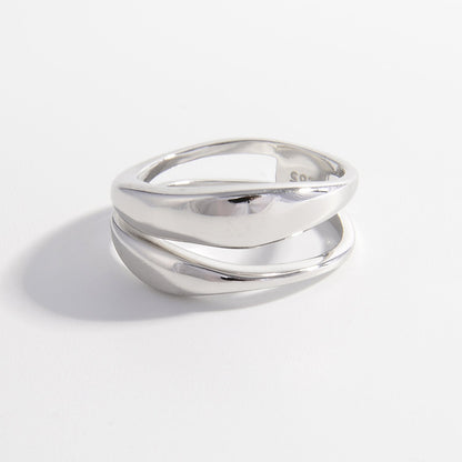 double layer silver circle