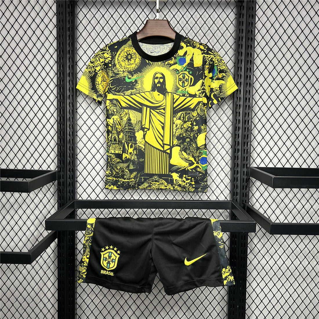 2024-25 Brazil Jesus Kids Kit - Yellow
