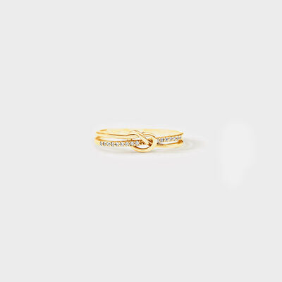 double knot silver ring