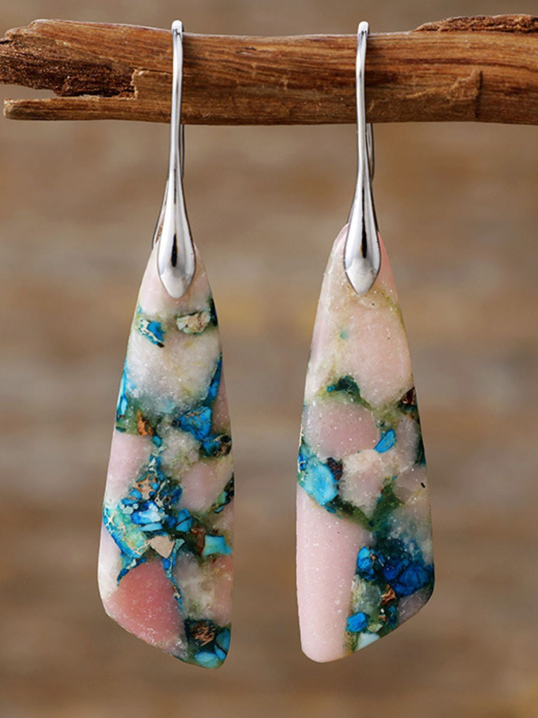 geometric dangle hoops