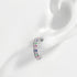 contrast zircon silver studs