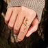 gold snake twist ring