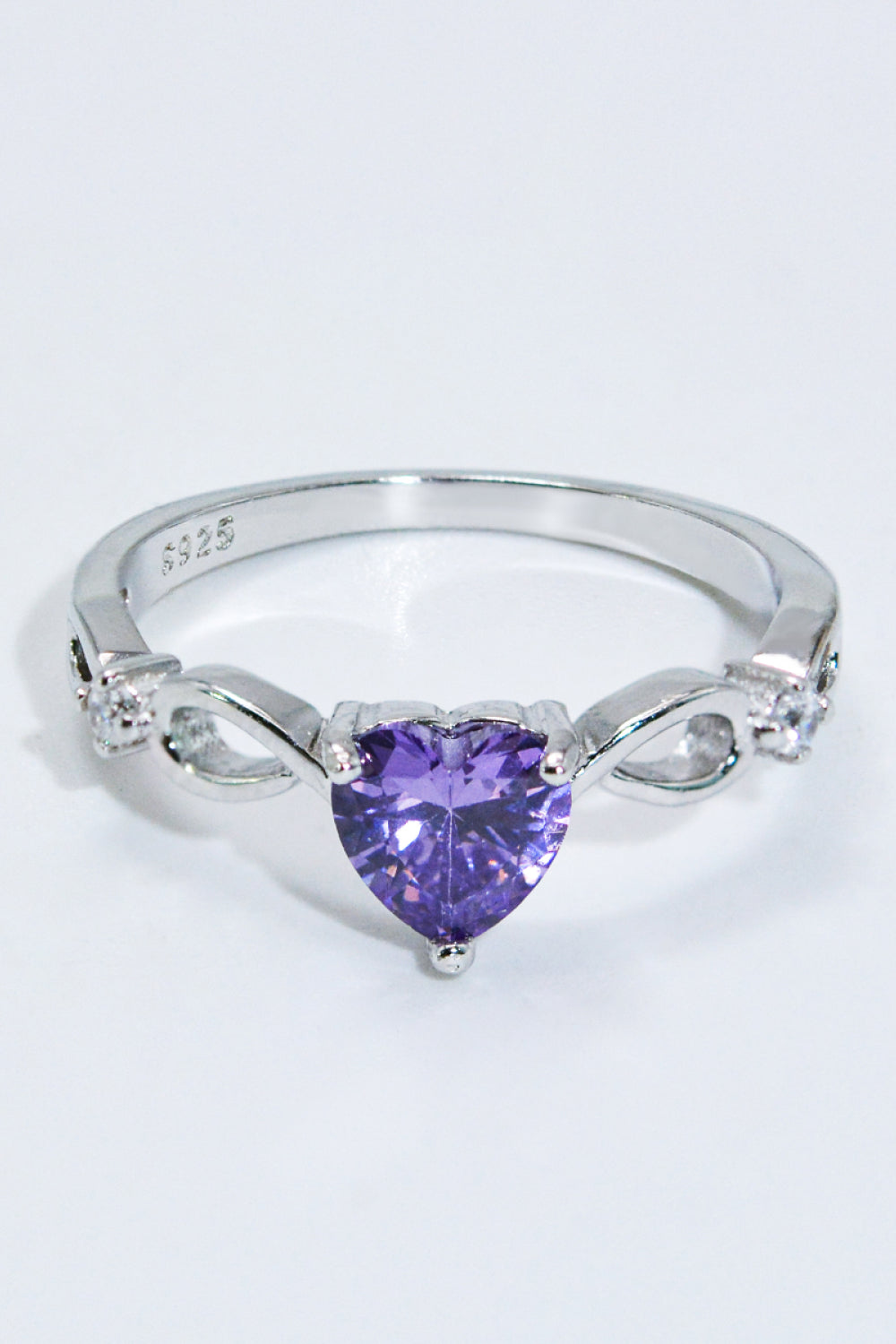 crystal heart silver circle