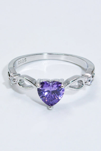 crystal heart silver circle