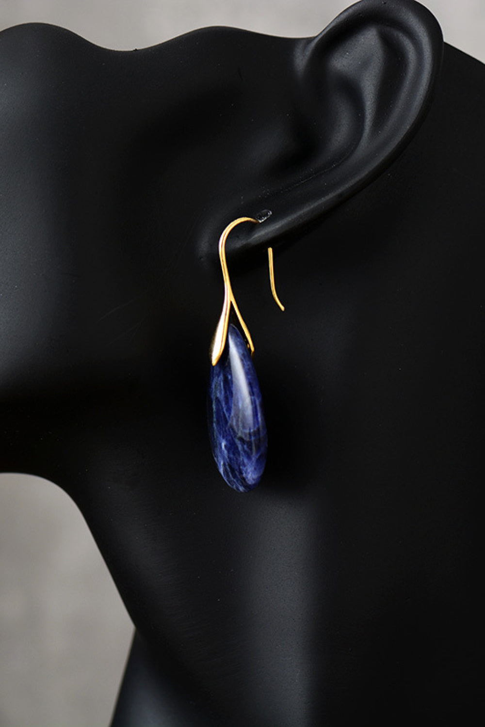 gemstone teardrop earrings