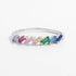 contrast zircon silver ring