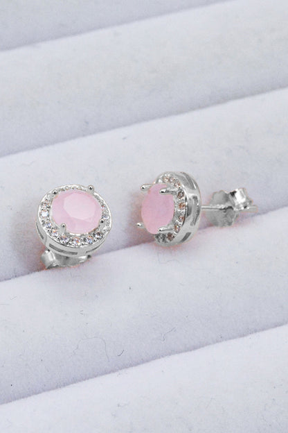 for you quartz silver earrings
