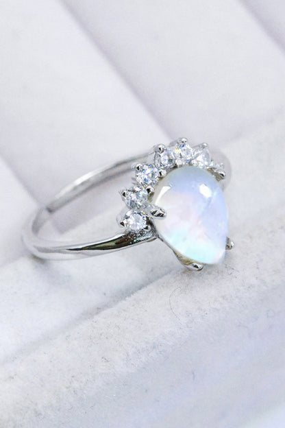 moonstone silver ring