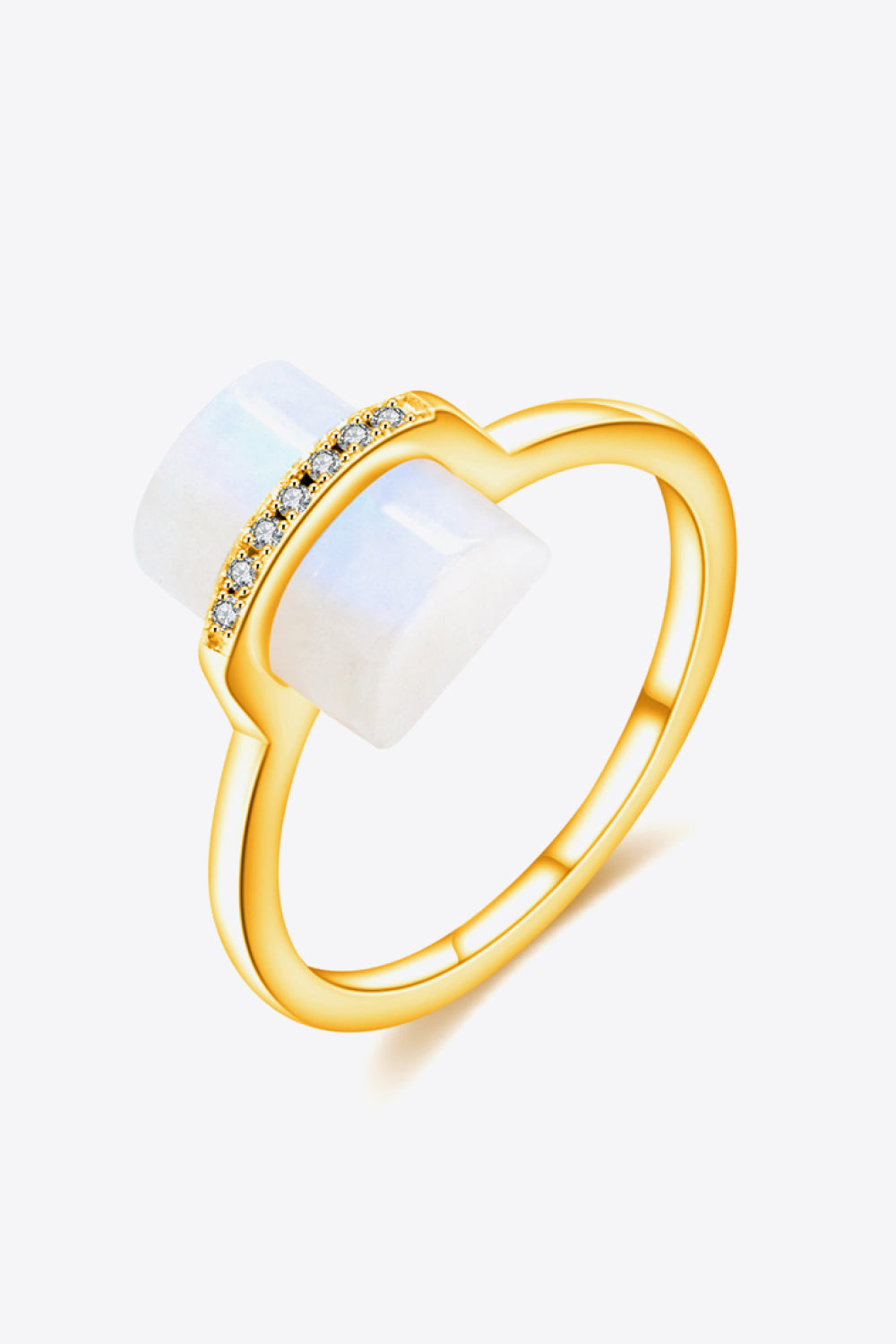 platinum moonstone ring