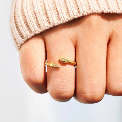 gold serpent twist ring