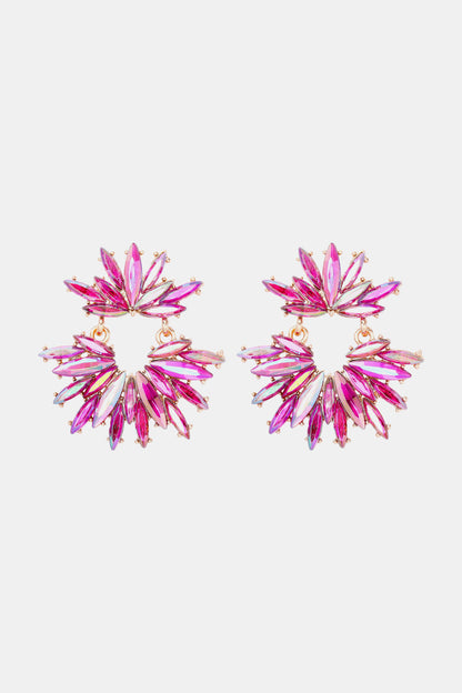 floral glass stone drops