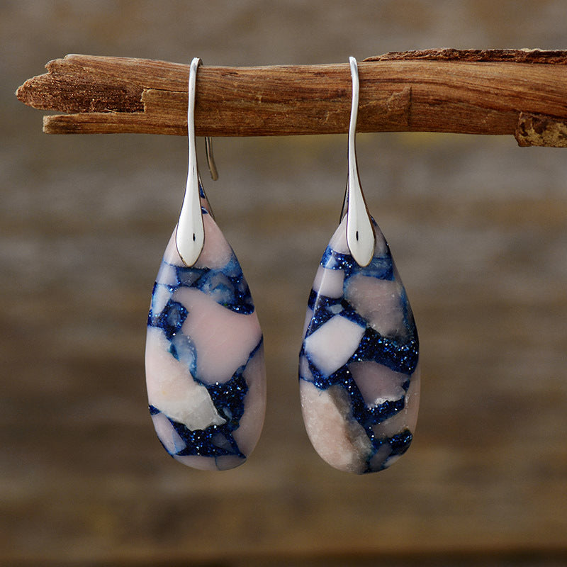 gemstone teardrop dangles