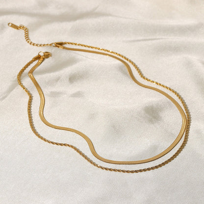 dual layer gold plated chain