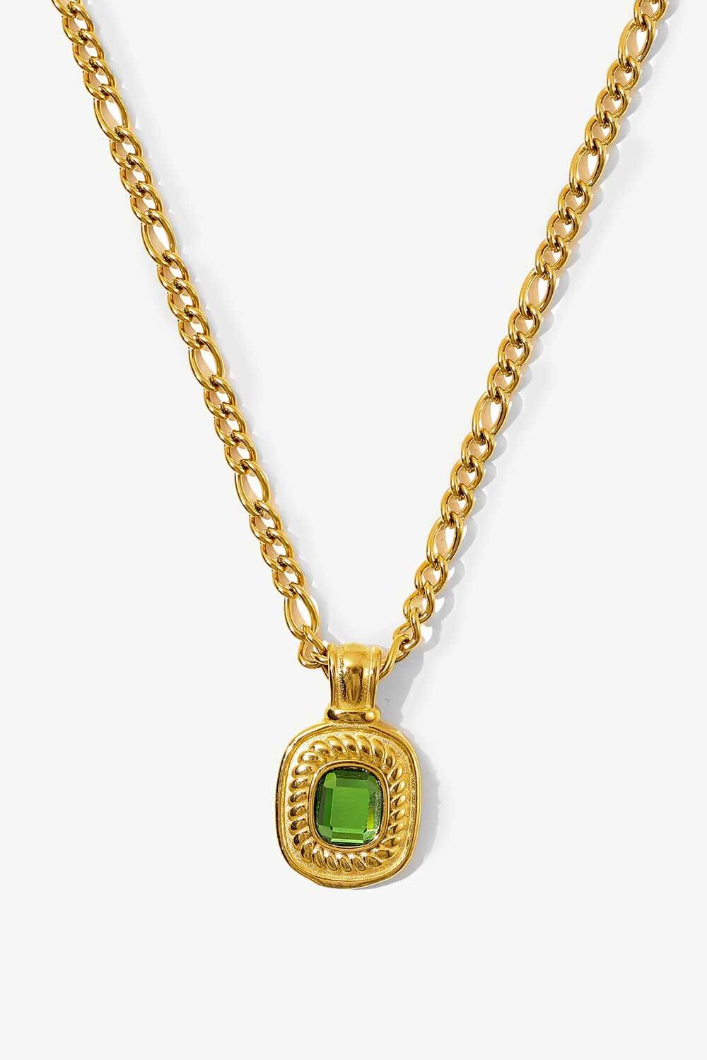 gold rhinestone pendant chain