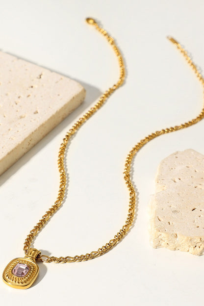 gold rhinestone pendant chain