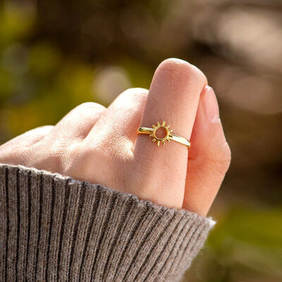 gold sunburst ring