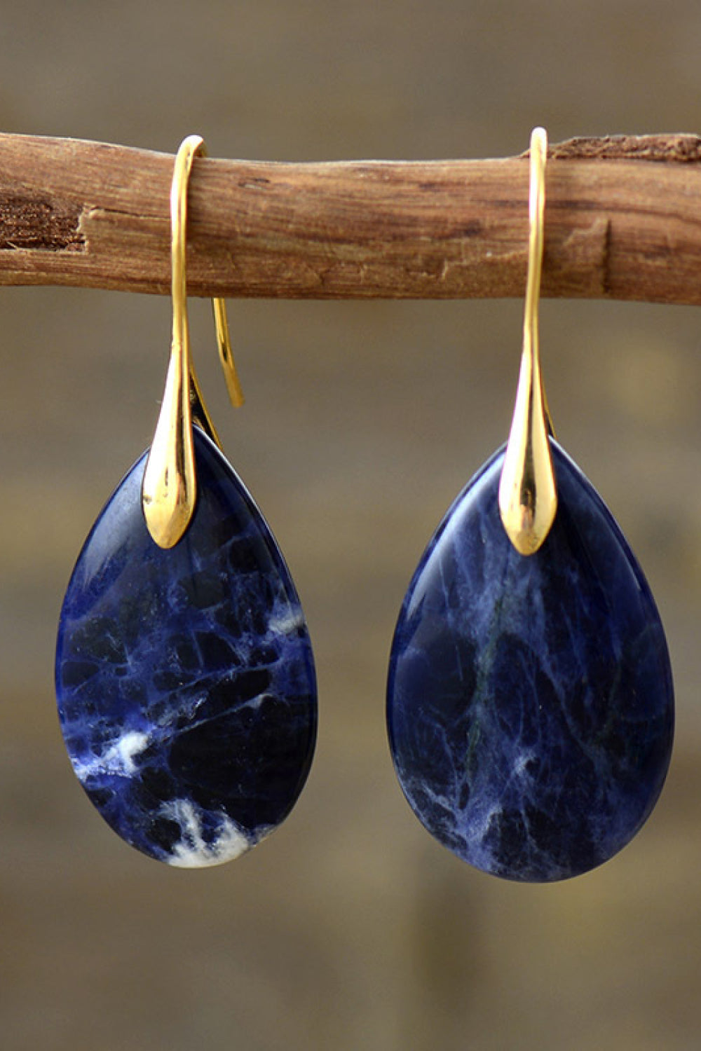 gemstone teardrop earrings