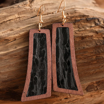 geometric wooden dangles
