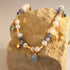gold beaded charm necklace