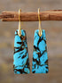 geometric jasper dangle hoops