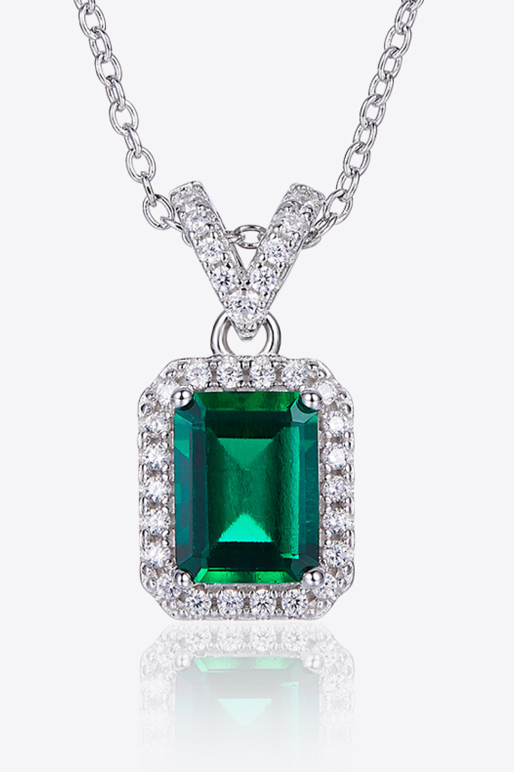 1 25ct lab emerald pendant