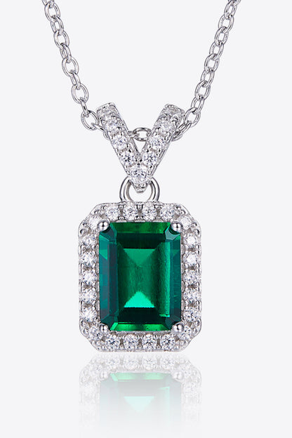 1 25ct lab emerald pendant