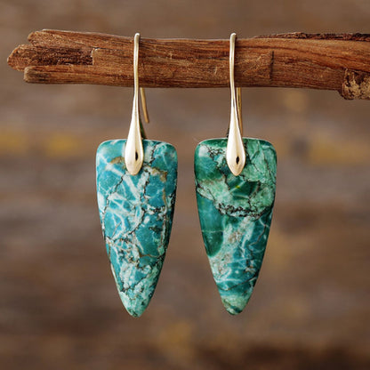 geometric stone earrings