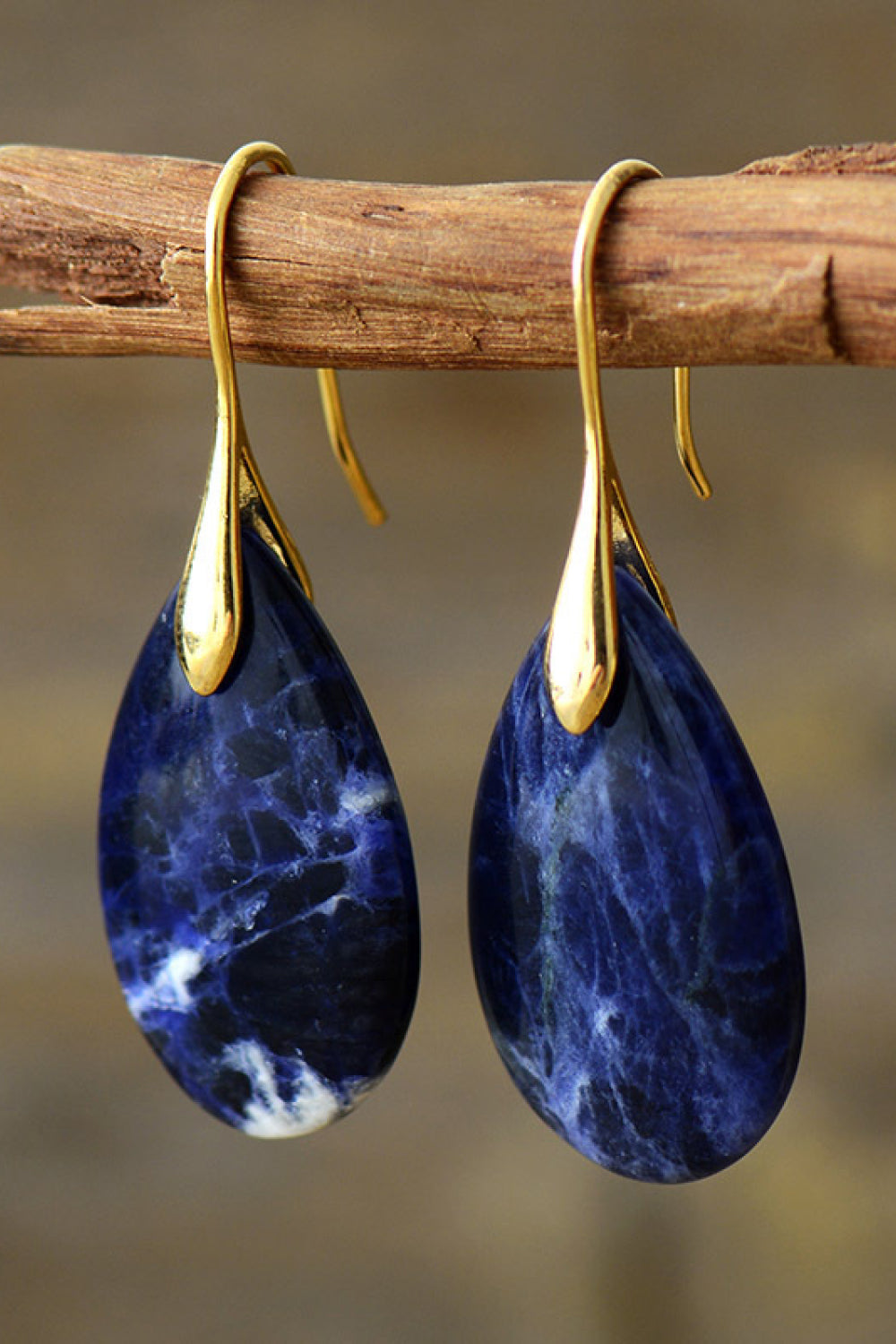 gemstone teardrop earrings