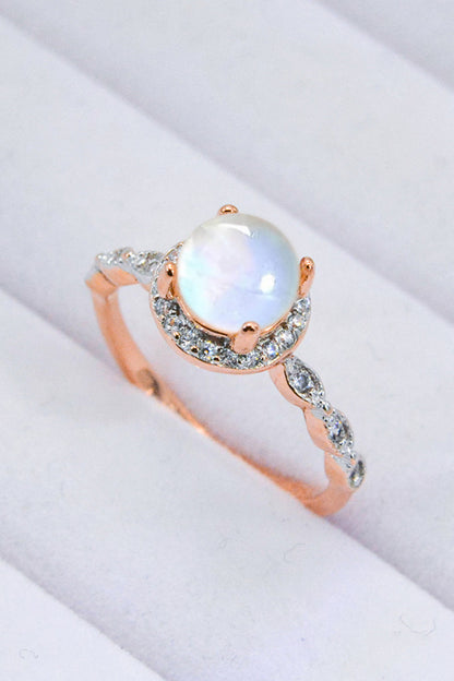 round moonstone ring