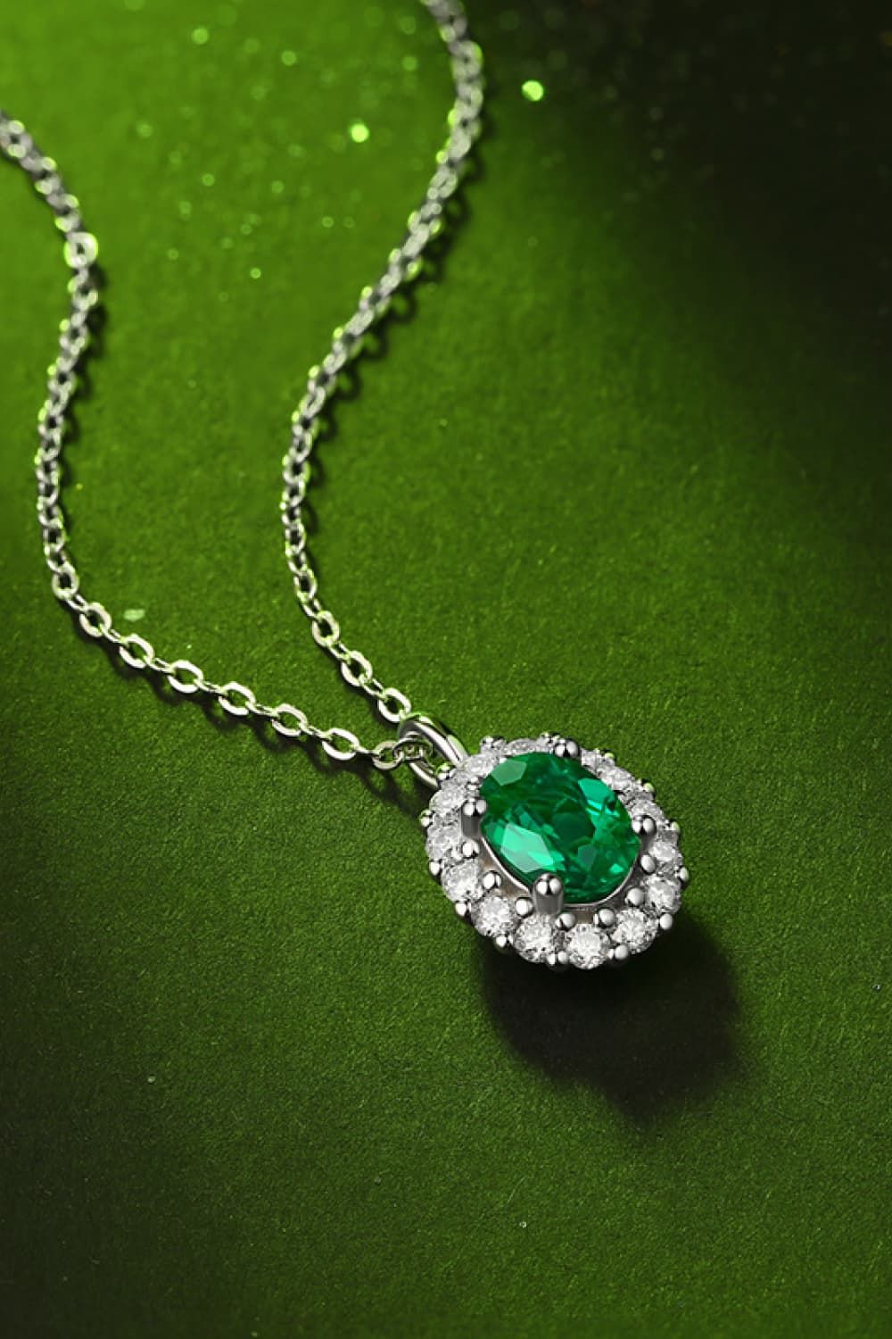 1 5ct lab emerald pendant
