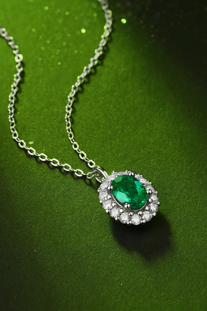 1 5ct lab emerald pendant
