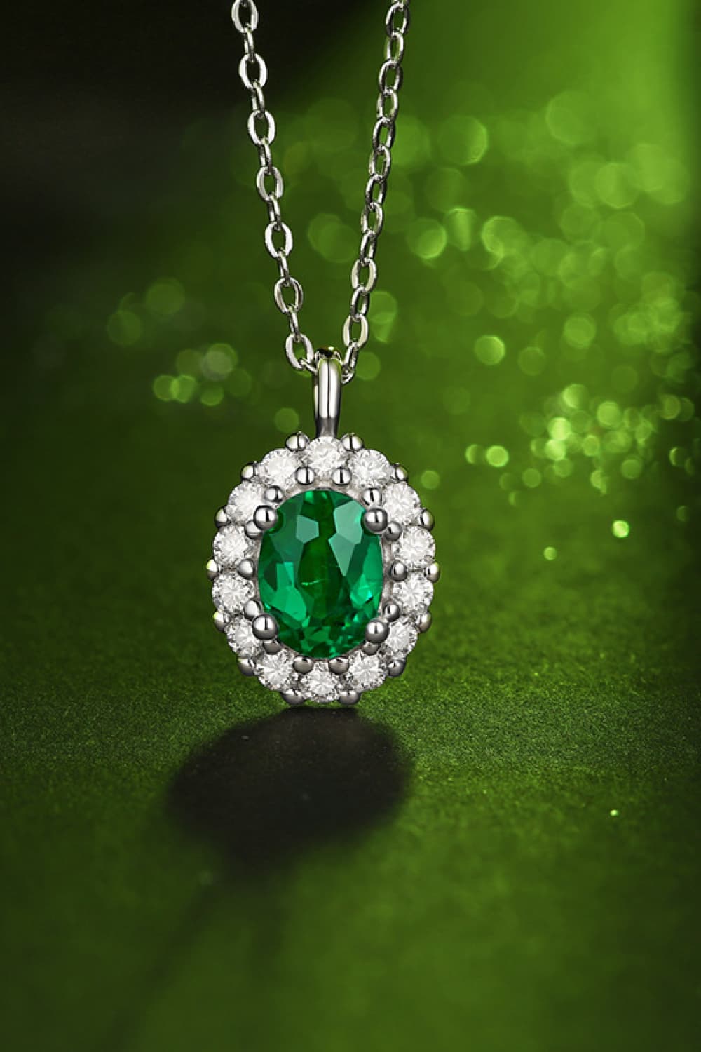 1 5ct lab emerald pendant