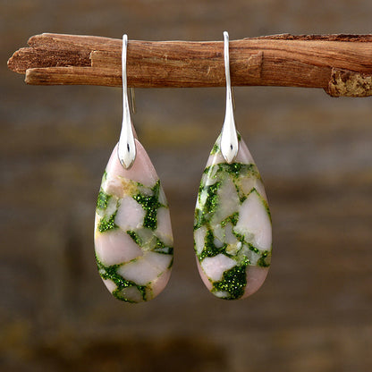 gemstone teardrop dangles