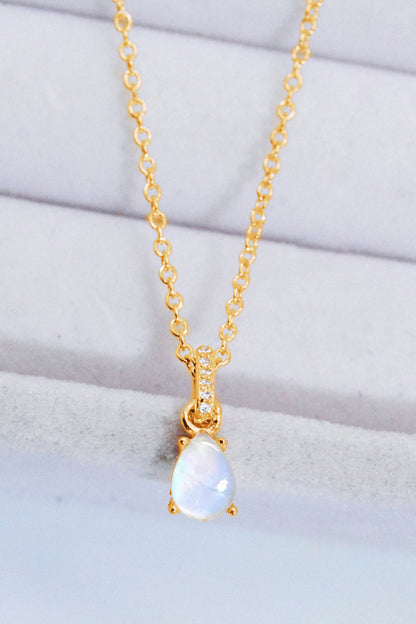 moonstone teardrop neckchain