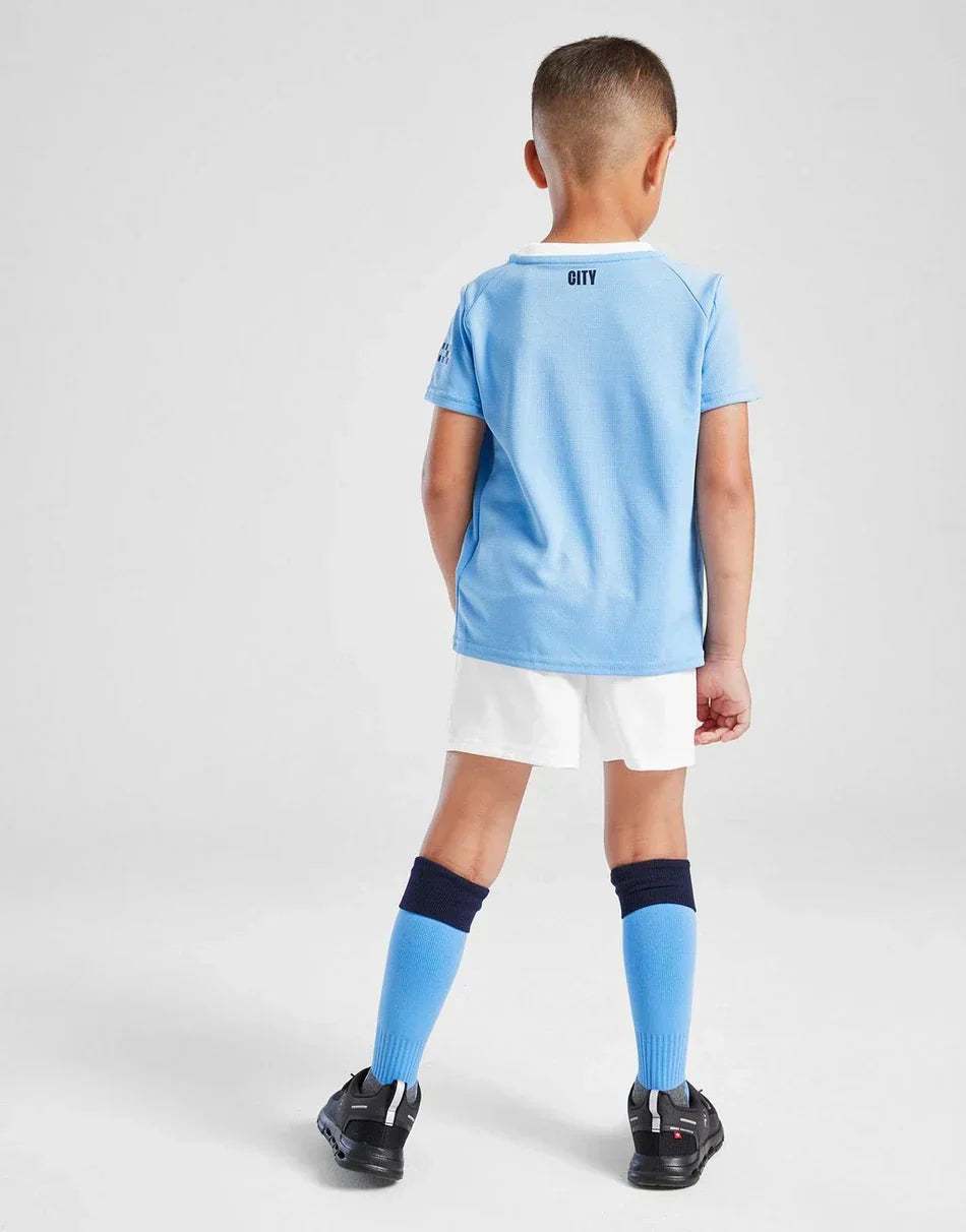 2025-26 Manchester City Kids Football Kit - Home