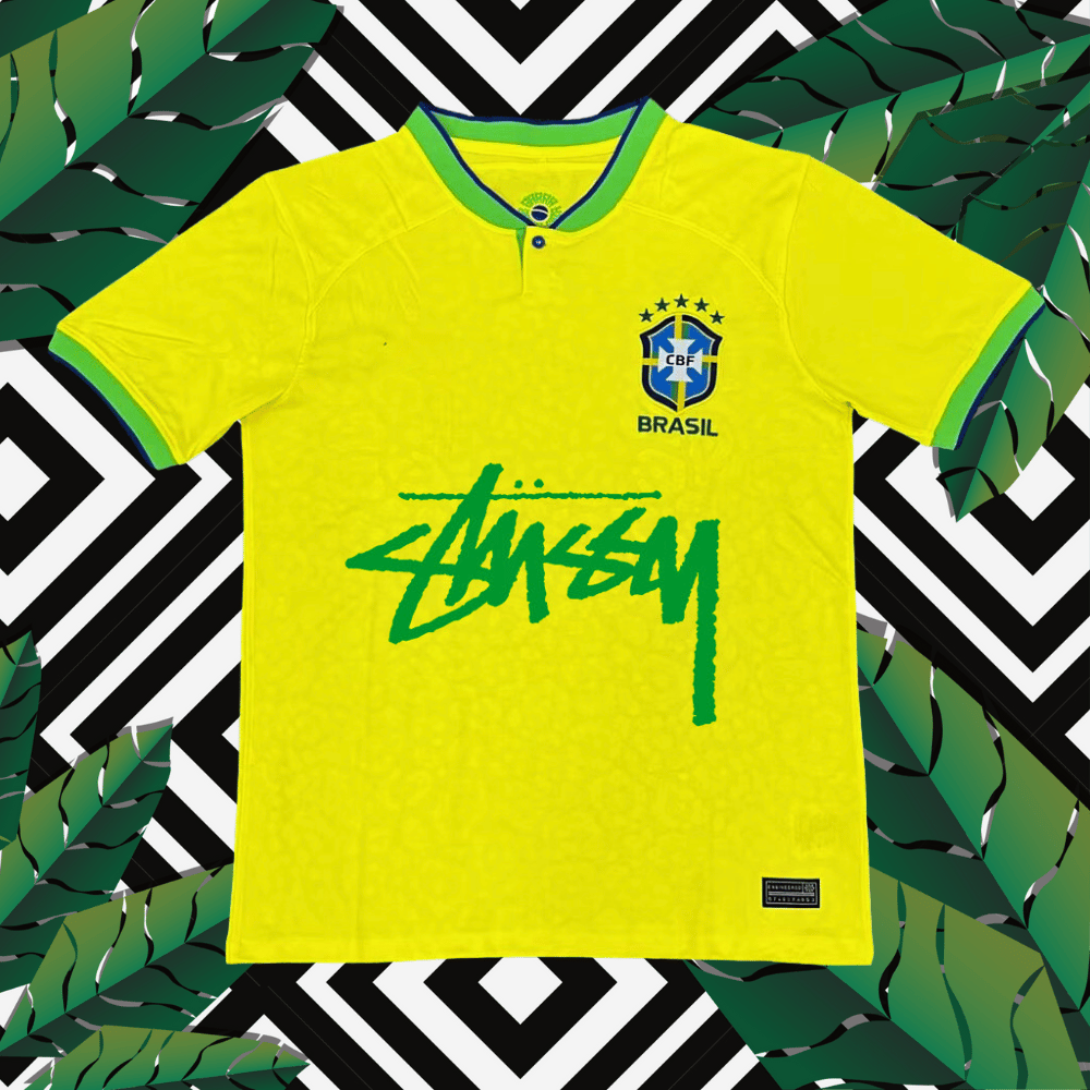2025 Brazil Stussy Shirt - Green Samba Edition