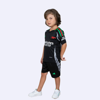 Arsenal Kids Kit 2024 25 Black Away